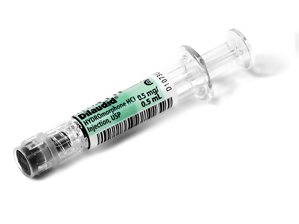 Angled Syringe image for 0.5 mg per 0.5 mL of Dilaudid