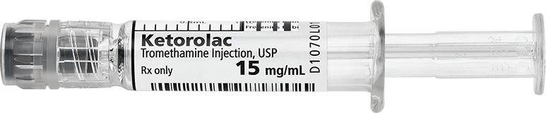 Horizontal Syringe image for 15 mg per 1 mL of Keterolac