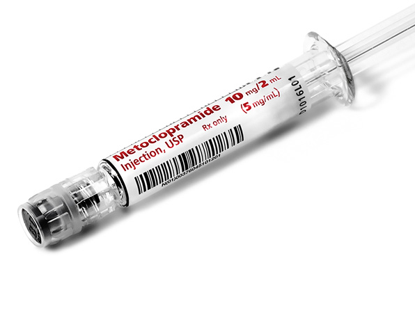 Angled Syringe image for 10 mg per 2 mL of Metoclopramide