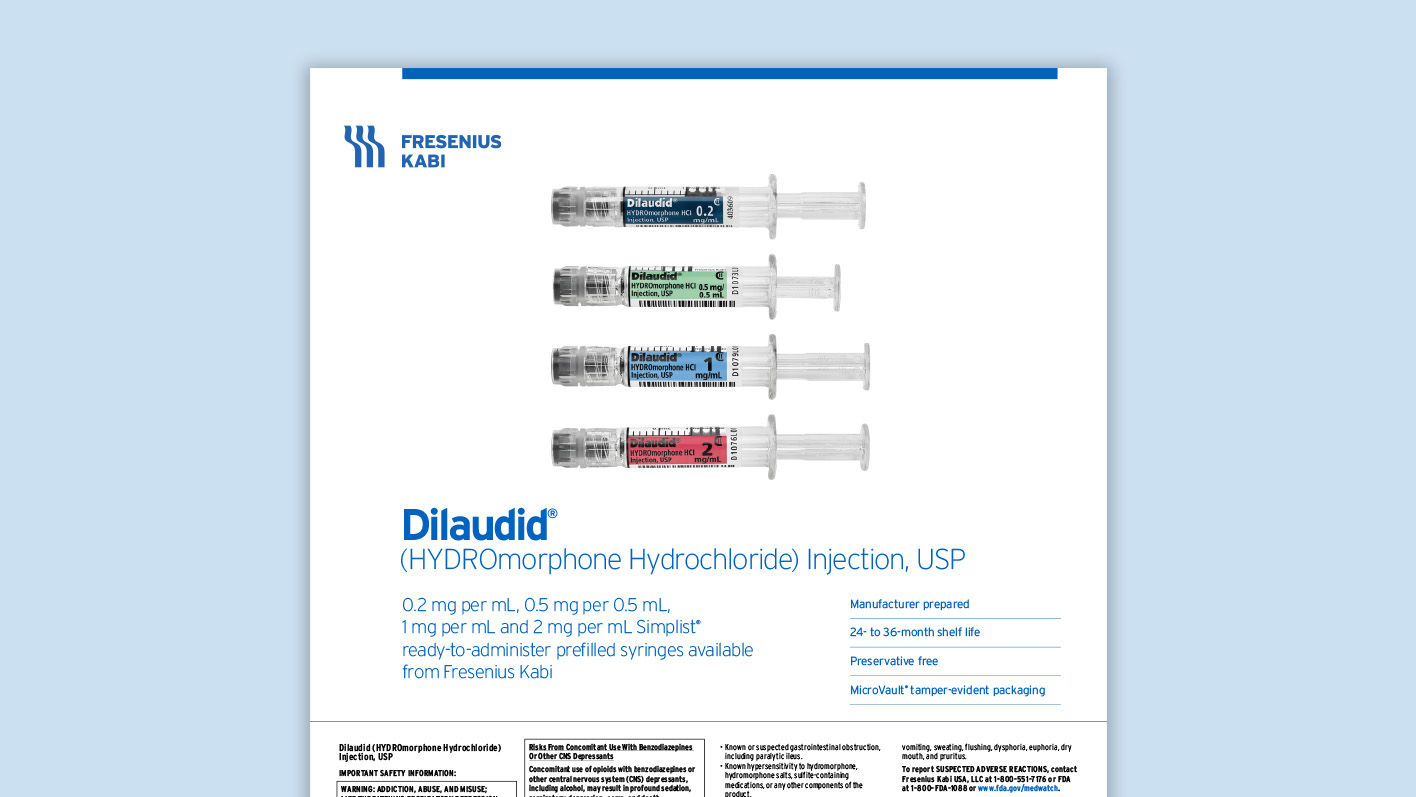 Dilaudid Product Family Information Card